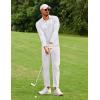 imageCOOFANDY Mens Polo Shirt Long Sleeve Moisture Wicking Golf Shirts Sun Protection Collared Work ShirtsWhite