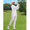 imageCOOFANDY Mens Polo Shirt Long Sleeve Moisture Wicking Golf Shirts Sun Protection Collared Work ShirtsWhite