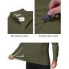 imageCOOFANDY Mens Quarter Zip Pullover UPF 50 Long Sleeve Sun Protection Shirts Golf Fishing Running Rash Guard TShirtsArmy Green