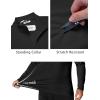 imageCOOFANDY Mens Quarter Zip Pullover UPF 50 Long Sleeve Sun Protection Shirts Golf Fishing Running Rash Guard TShirtsBlack