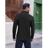 imageCOOFANDY Mens Quarter Zip Pullover UPF 50 Long Sleeve Sun Protection Shirts Golf Fishing Running Rash Guard TShirtsBlack