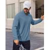 imageCOOFANDY Mens Quarter Zip Pullover UPF 50 Long Sleeve Sun Protection Shirts Golf Fishing Running Rash Guard TShirtsDeep Blue