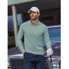 imageCOOFANDY Mens Quarter Zip Pullover UPF 50 Long Sleeve Sun Protection Shirts Golf Fishing Running Rash Guard TShirtsGreen