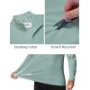 imageCOOFANDY Mens Quarter Zip Pullover UPF 50 Long Sleeve Sun Protection Shirts Golf Fishing Running Rash Guard TShirtsGreen