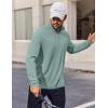 imageCOOFANDY Mens Quarter Zip Pullover UPF 50 Long Sleeve Sun Protection Shirts Golf Fishing Running Rash Guard TShirtsGreen