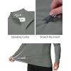 imageCOOFANDY Mens Quarter Zip Pullover UPF 50 Long Sleeve Sun Protection Shirts Golf Fishing Running Rash Guard TShirtsGrey