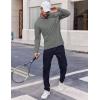 imageCOOFANDY Mens Quarter Zip Pullover UPF 50 Long Sleeve Sun Protection Shirts Golf Fishing Running Rash Guard TShirtsGrey
