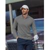 imageCOOFANDY Mens Quarter Zip Pullover UPF 50 Long Sleeve Sun Protection Shirts Golf Fishing Running Rash Guard TShirtsGrey