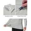 imageCOOFANDY Mens Quarter Zip Pullover UPF 50 Long Sleeve Sun Protection Shirts Golf Fishing Running Rash Guard TShirtsLight Grey