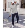 imageCOOFANDY Mens Quarter Zip Pullover UPF 50 Long Sleeve Sun Protection Shirts Golf Fishing Running Rash Guard TShirtsLight Grey