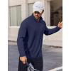 imageCOOFANDY Mens Quarter Zip Pullover UPF 50 Long Sleeve Sun Protection Shirts Golf Fishing Running Rash Guard TShirtsNavy Blue