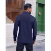 imageCOOFANDY Mens Quarter Zip Pullover UPF 50 Long Sleeve Sun Protection Shirts Golf Fishing Running Rash Guard TShirtsNavy Blue