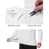 imageCOOFANDY Mens Quarter Zip Pullover UPF 50 Long Sleeve Sun Protection Shirts Golf Fishing Running Rash Guard TShirtsWhite