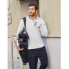 imageCOOFANDY Mens Quarter Zip Pullover UPF 50 Long Sleeve Sun Protection Shirts Golf Fishing Running Rash Guard TShirtsWhite
