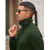 imageCOOFANDY Mens Quarter Zip Up Pullover Mock Neck Long Sleeve Sweater Casual Corduroy Polo SweatshirtArmy Green