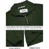 imageCOOFANDY Mens Quarter Zip Up Pullover Mock Neck Long Sleeve Sweater Casual Corduroy Polo SweatshirtArmy Green