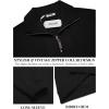 imageCOOFANDY Mens Quarter Zip Up Pullover Mock Neck Long Sleeve Sweater Casual Corduroy Polo SweatshirtBlack