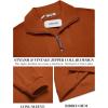 imageCOOFANDY Mens Quarter Zip Up Pullover Mock Neck Long Sleeve Sweater Casual Corduroy Polo SweatshirtCaramel Brown