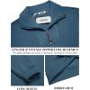 imageCOOFANDY Mens Quarter Zip Up Pullover Mock Neck Long Sleeve Sweater Casual Corduroy Polo SweatshirtDark Blue