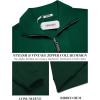 imageCOOFANDY Mens Quarter Zip Up Pullover Mock Neck Long Sleeve Sweater Casual Corduroy Polo SweatshirtDark Green