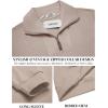 imageCOOFANDY Mens Quarter Zip Up Pullover Mock Neck Long Sleeve Sweater Casual Corduroy Polo SweatshirtMoon Gray