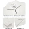 imageCOOFANDY Mens Quarter Zip Up Pullover Mock Neck Long Sleeve Sweater Casual Corduroy Polo SweatshirtWhite