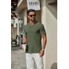 imageCOOFANDY Mens T Shirts Short Sleeve Classic V Neck TShirt Casual Summer Basic Tee ShirtArmy Green