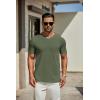 imageCOOFANDY Mens T Shirts Short Sleeve Classic V Neck TShirt Casual Summer Basic Tee ShirtArmy Green