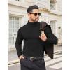imageCOOFANDY Mens Turtleneck Shirts Slim Fit Shirt Tops Lightweight Pullover Thermal Sweater Casual Long Sleeve ShirtBlack