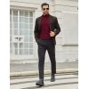imageCOOFANDY Mens Turtleneck Shirts Slim Fit Shirt Tops Lightweight Pullover Thermal Sweater Casual Long Sleeve ShirtDark Red