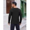 imageCOOFANDY Thermal Shirts for Men Long Sleeve T Shirt Casual Basic Shirts Stretch Crew Neck UndershirtsBlack