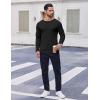 imageCOOFANDY Thermal Shirts for Men Long Sleeve T Shirt Casual Basic Shirts Stretch Crew Neck UndershirtsBlack
