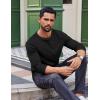 imageCOOFANDY Thermal Shirts for Men Long Sleeve T Shirt Casual Basic Shirts Stretch Crew Neck UndershirtsBlack