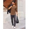 imageCOOFANDY Thermal Shirts for Men Long Sleeve T Shirt Casual Basic Shirts Stretch Crew Neck UndershirtsBrown