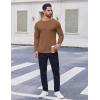 imageCOOFANDY Thermal Shirts for Men Long Sleeve T Shirt Casual Basic Shirts Stretch Crew Neck UndershirtsBrown