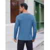 imageCOOFANDY Thermal Shirts for Men Long Sleeve T Shirt Casual Basic Shirts Stretch Crew Neck UndershirtsDeep Blue