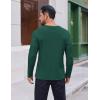 imageCOOFANDY Thermal Shirts for Men Long Sleeve T Shirt Casual Basic Shirts Stretch Crew Neck UndershirtsGreen