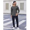 imageCOOFANDY Thermal Shirts for Men Long Sleeve T Shirt Casual Basic Shirts Stretch Crew Neck UndershirtsGrey