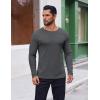 imageCOOFANDY Thermal Shirts for Men Long Sleeve T Shirt Casual Basic Shirts Stretch Crew Neck UndershirtsGrey