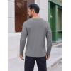imageCOOFANDY Thermal Shirts for Men Long Sleeve T Shirt Casual Basic Shirts Stretch Crew Neck UndershirtsLight Grey