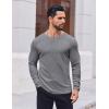 imageCOOFANDY Thermal Shirts for Men Long Sleeve T Shirt Casual Basic Shirts Stretch Crew Neck UndershirtsLight Grey