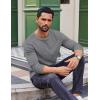imageCOOFANDY Thermal Shirts for Men Long Sleeve T Shirt Casual Basic Shirts Stretch Crew Neck UndershirtsLight Grey