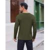 imageCOOFANDY Thermal Shirts for Men Long Sleeve T Shirt Casual Basic Shirts Stretch Crew Neck UndershirtsOlive Green