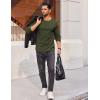 imageCOOFANDY Thermal Shirts for Men Long Sleeve T Shirt Casual Basic Shirts Stretch Crew Neck UndershirtsOlive Green