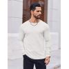 imageCOOFANDY Thermal Shirts for Men Long Sleeve T Shirt Casual Basic Shirts Stretch Crew Neck UndershirtsWhite