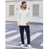 imageCOOFANDY Thermal Shirts for Men Long Sleeve T Shirt Casual Basic Shirts Stretch Crew Neck UndershirtsWhite