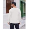 imageCOOFANDY Thermal Shirts for Men Long Sleeve T Shirt Casual Basic Shirts Stretch Crew Neck UndershirtsWhite