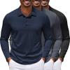 3 Pack Black & Dark Grey & Navy Blue
