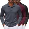 3 Pack Black & Dark Grey & Wine Red