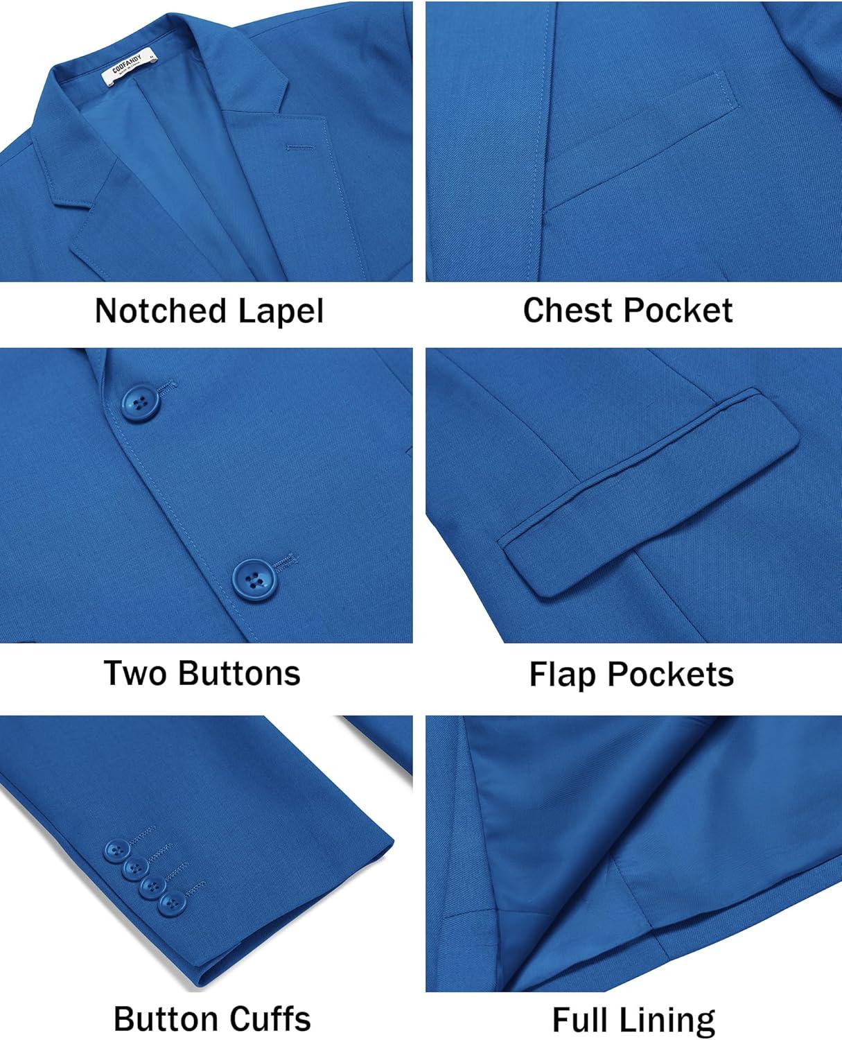 imageCOOFANDY Mens Casual Blazer Lightweight Sport Coats Two Buttons Slim Fit Suit Jacket for Business Wedding DressRoyal Blue